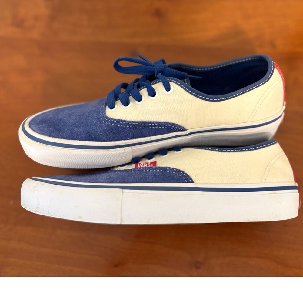 Vans Authentic Pro STV Navy Classic White Skate Inspired Sneakers Size Men's 8 - Picture 7 of 14